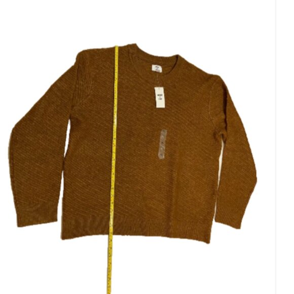 Mode of One Men's Relaxed-Fit Diagonal Texture Sweater French Vicuna XL - Picture 7 of 8